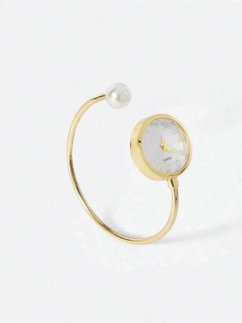 Gold Pearl Women's Bangle Watch